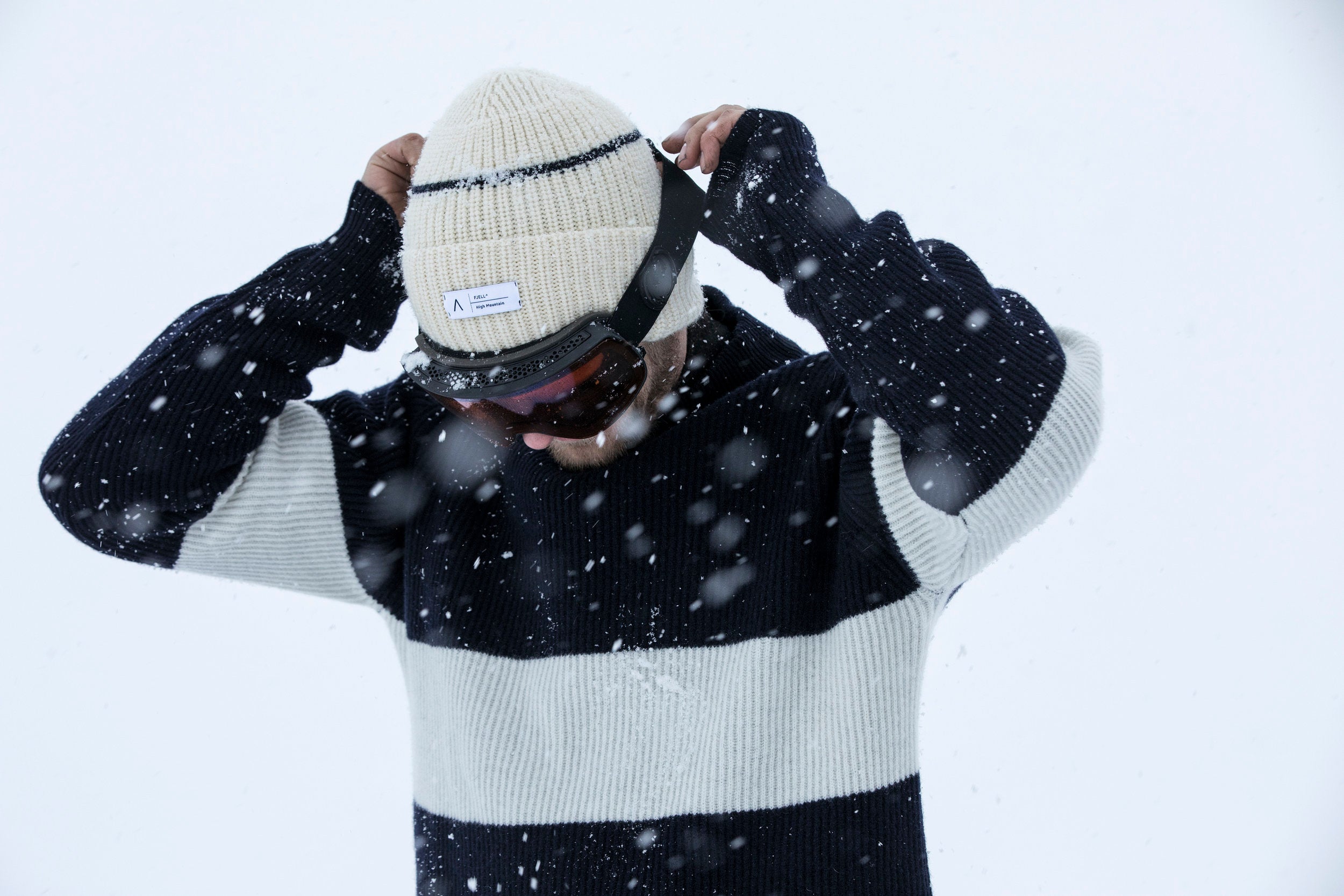 High Mountain Merino Split Sweater Navy