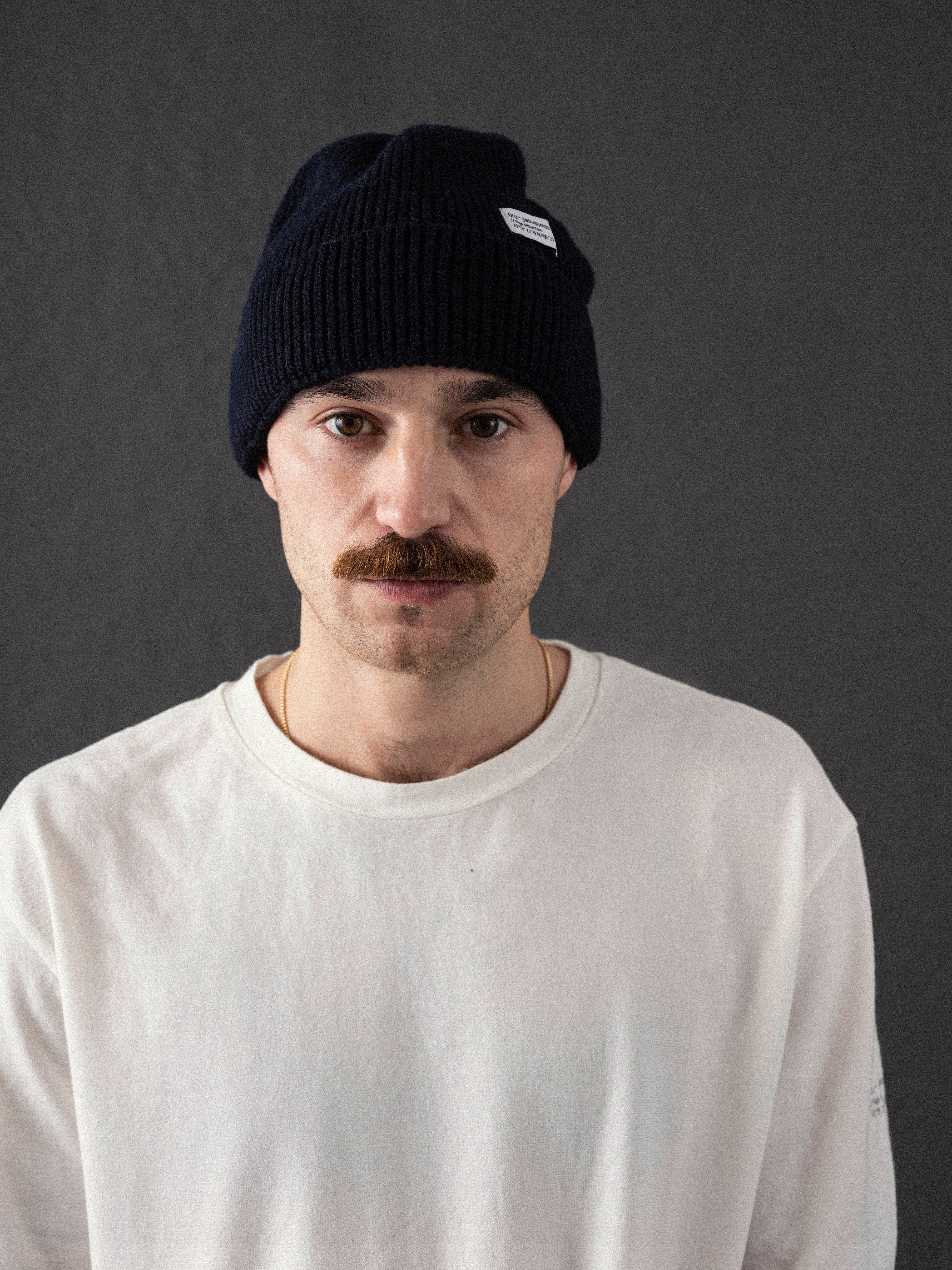 MT High Mountain Merino Wool Tech Knit Beanie Navy