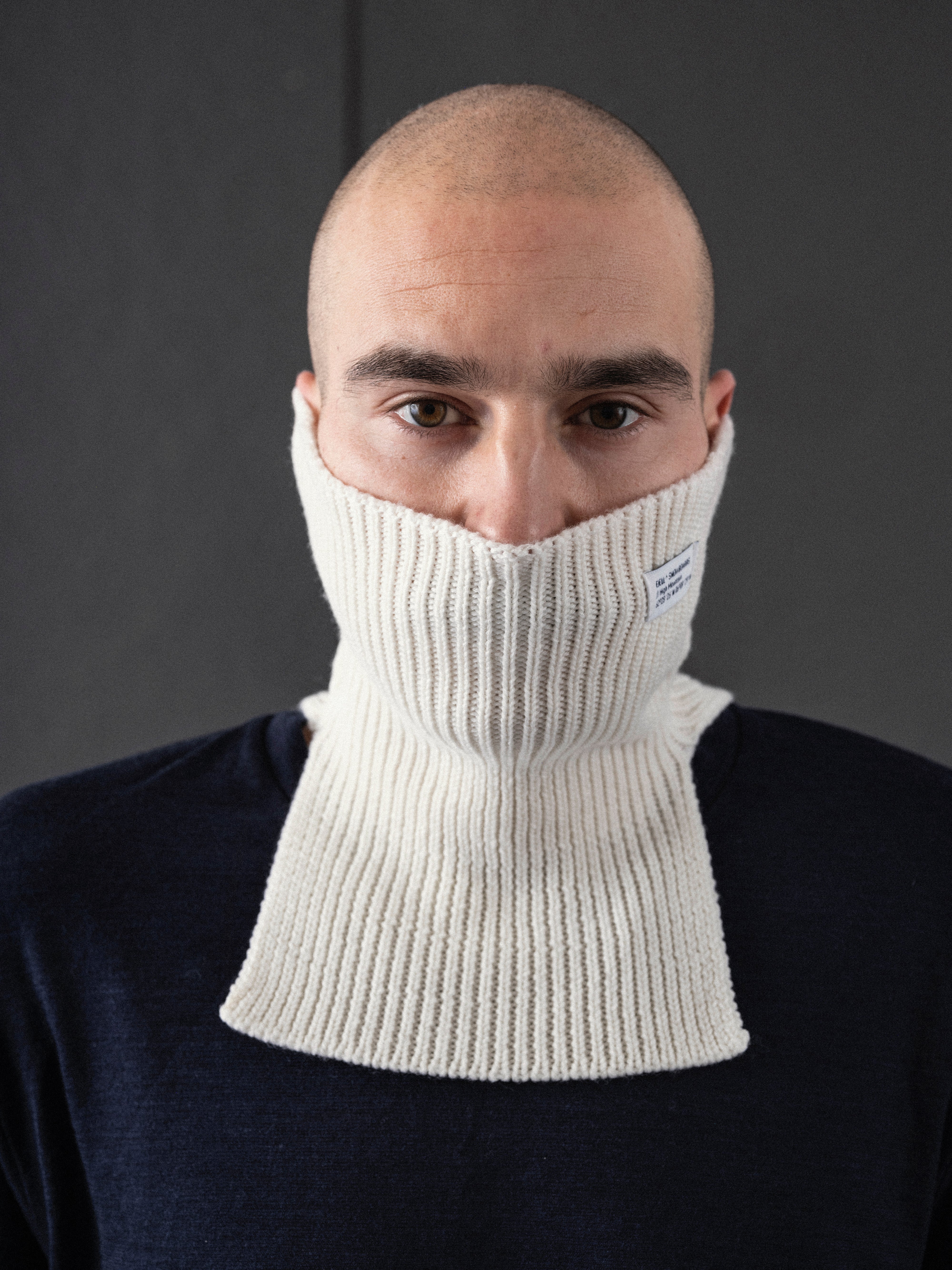 MT High Mountain Merino Wool Tech Knit Neck White