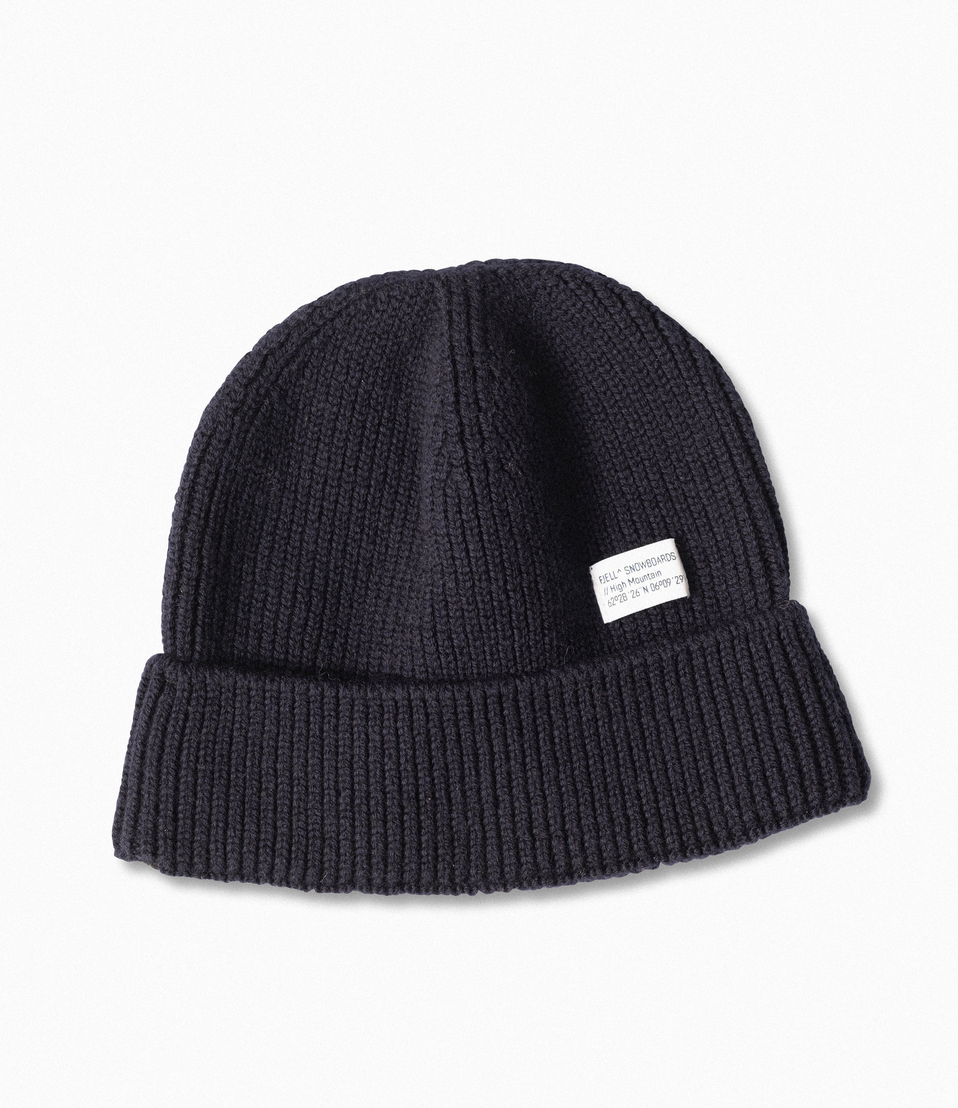 MT High Mountain Merino Wool Tech Knit Beanie Navy